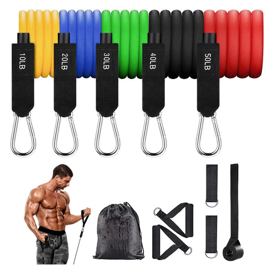 150Lbs Resistance Bands for Working Out, Weights for Strength Training Equipment at Home